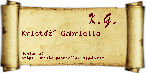 Kristó Gabriella névjegykártya