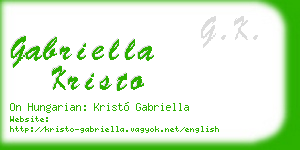 gabriella kristo business card